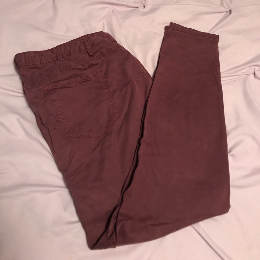 Burgundy Skinny Jeans